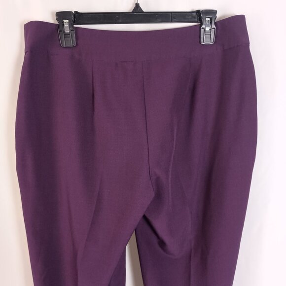 Black Label by Evan Picone Dress Pants Sz 10 Eggplant Cotton Spandex Blend - Picture 4 of 7